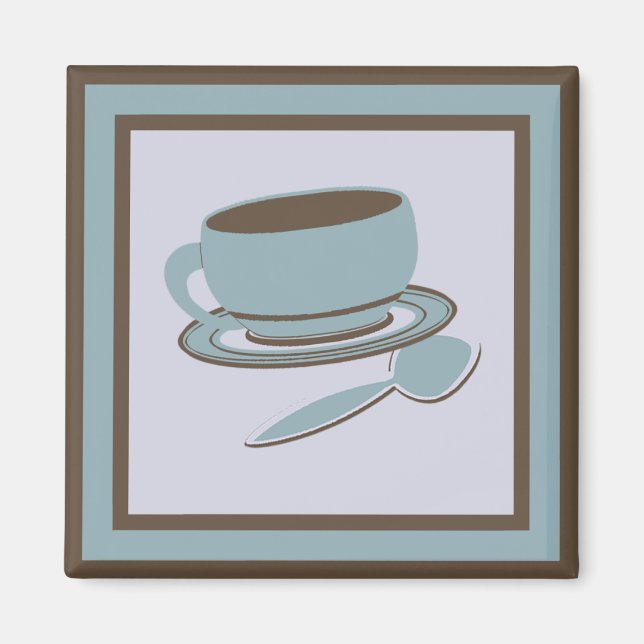 Kaffee-Cup & Spoon Magnet (Vorne)