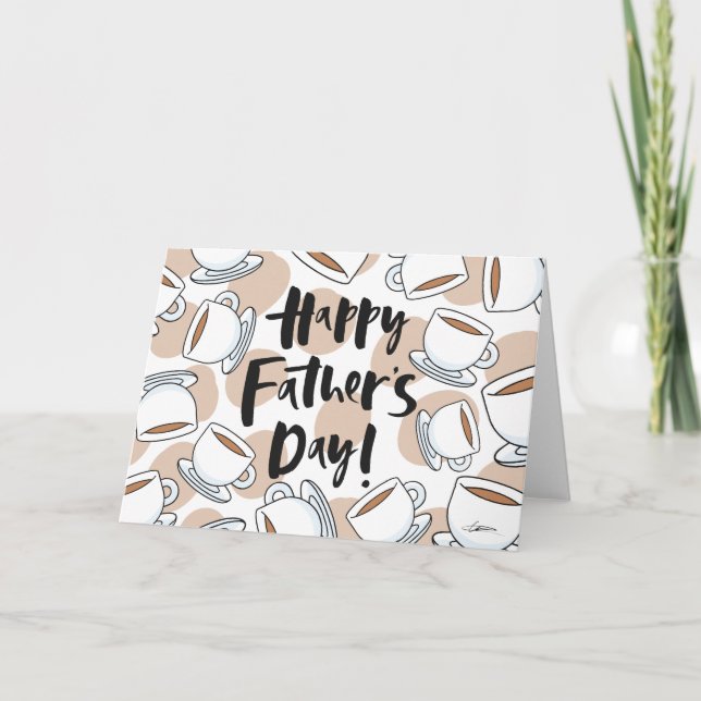 Kaffee-Cup-Tageskarte des Vaters Karte (Vorderseite)