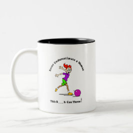 Kaffee-Cup-Tasse: Dieses B_ _ _ h kann werfen - Bo Zweifarbige Tasse