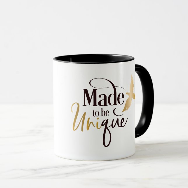 Kaffee-Cup / Tasse gemacht, um einzigartig zu sein (VorderseiteRechts)