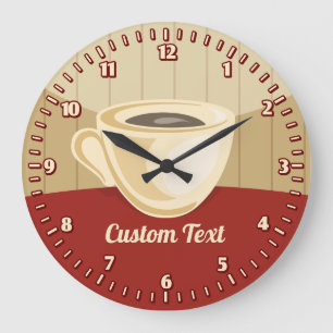 Kaffee-Cup-Uhr Große Wanduhr