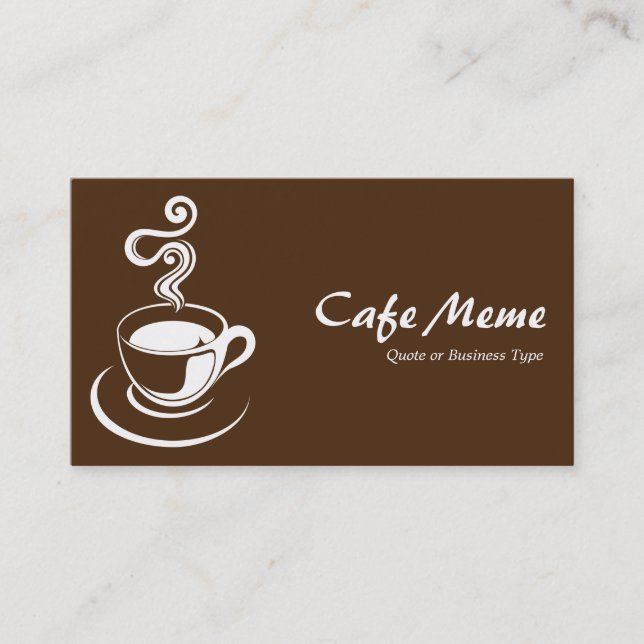 Kaffee Cup - Weiß und Dunkelbraun 4d2a10 Visitenkarte (Vorderseite)