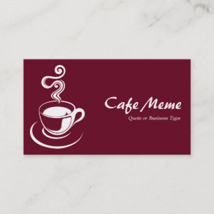 Kaffee-Cup - Weiße und tiefe Krimson 65001d Visitenkarte