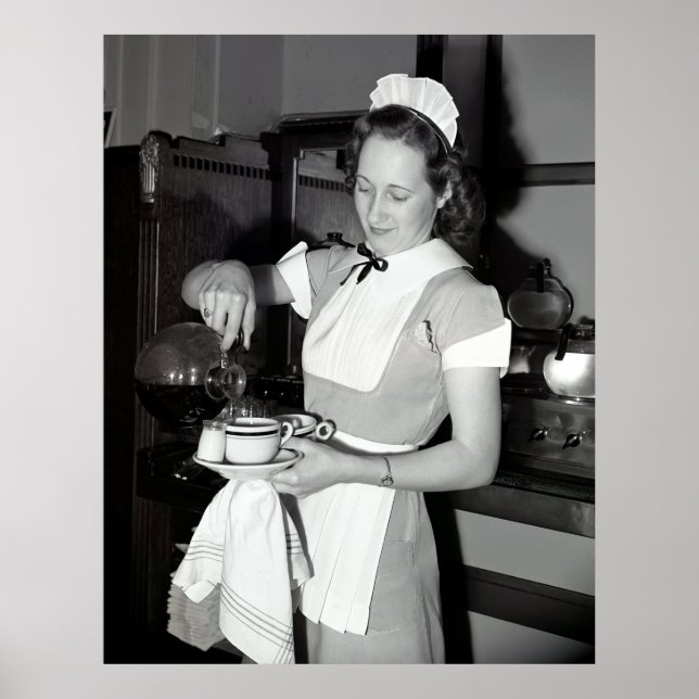 KAFFEE-CUP zum Abendessen in den 40er Jahren Poster (Vorne)