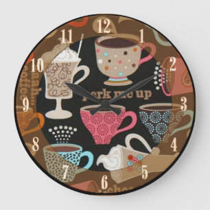 Kaffee Cups Café Wall Uhr