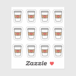 Kaffee Cups Kaffeepause Erinnerung Bujo Planner Aufkleber