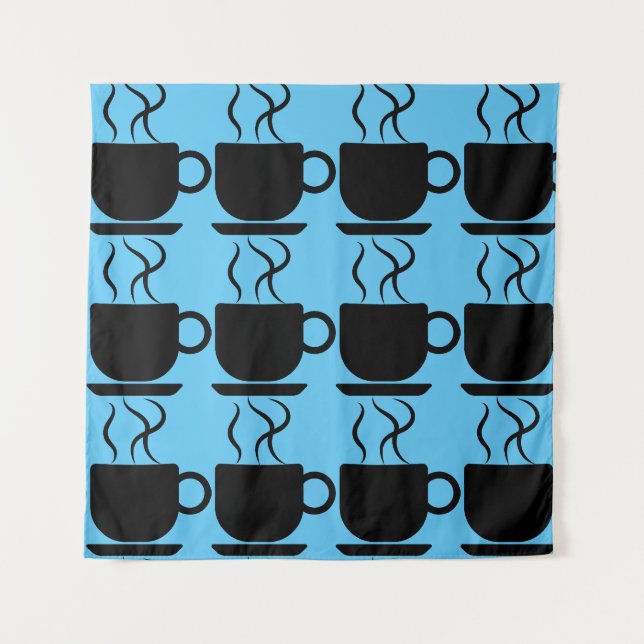 KAFFEE CUPS TAPESTRY WANDTEPPICH (Vorderseite)