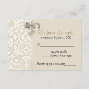 Kaffee Damask RSVP-Karten RSVP Karte