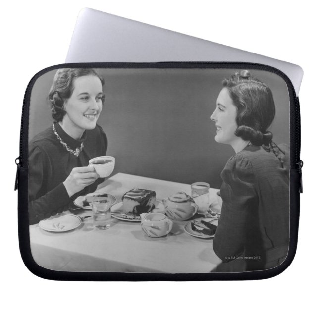 Kaffee-Datum Laptopschutzhülle (Vorderseite)