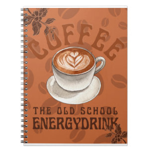 Kaffee Der Energy Drink der Alten Schule Notizblock