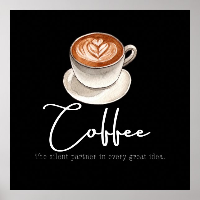 Kaffee: Der stille Partner Poster (Vorne)