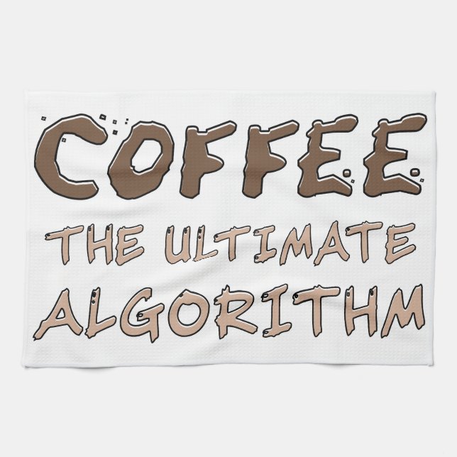 Kaffee Der ultimative Algorithmus Lustiger Program Geschirrtuch (Horizontal)