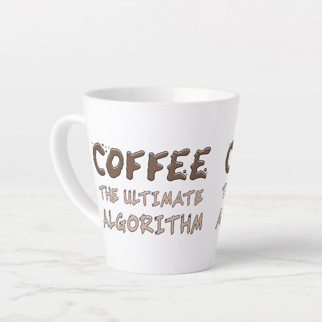Kaffee Der ultimative Algorithmus Lustiger Program Milchtasse (Linke Ecke)