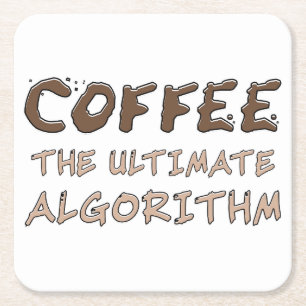 Kaffee Der ultimative Algorithmus Lustiger Program Rechteckiger Pappuntersetzer