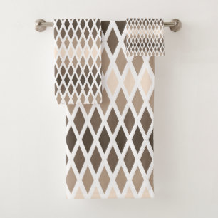 Kaffee Diamond Ombre Badhandtuch Set