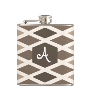 Kaffee Diamond Ombre Monogram Flachmann