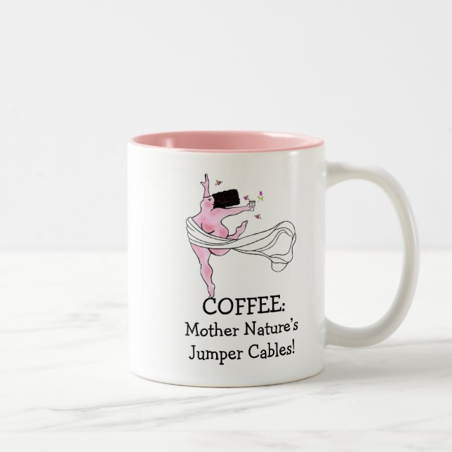 KAFFEE: Die Jumperkabel der Mutter Natur! DIVA Zweifarbige Tasse (Rechts)