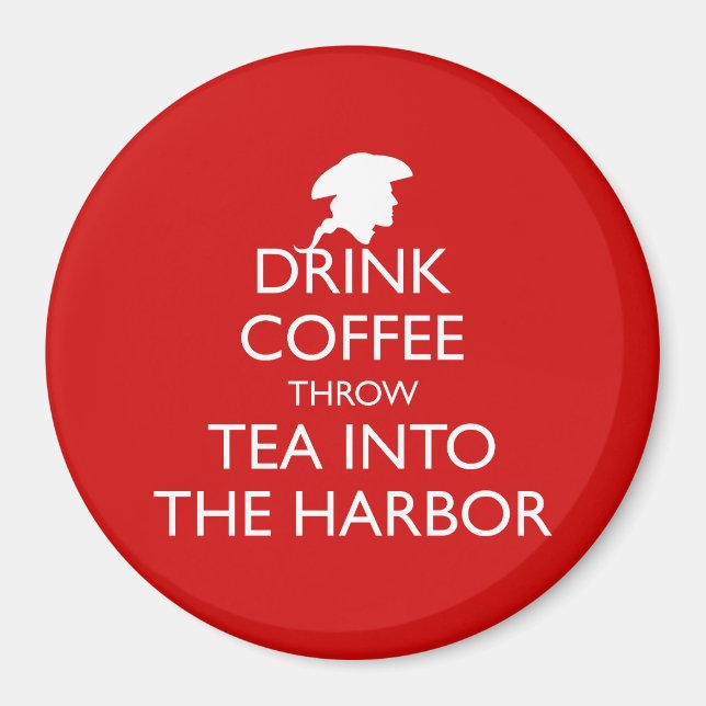 KAFFEE, DIE TEE IN DEN HAFEN EINGREIFEN MAGNET (Vorne)
