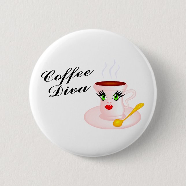 Kaffee Diva Button (Vorderseite)