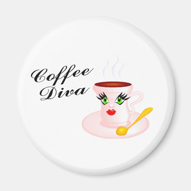 Kaffee Diva Magnet (Vorne)