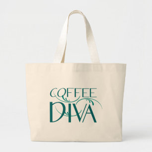 Kaffee-Diva-Tunnel-bohrwagenTasche Jumbo Stoffbeutel