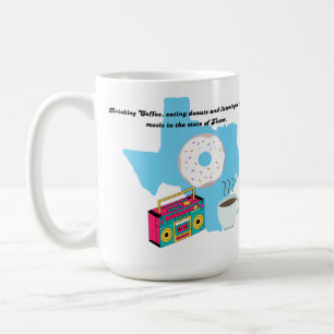 Kaffee, Donuts und "80er Music" in Texas Kaffeetasse