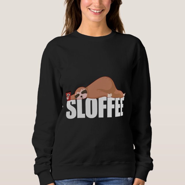 Kaffee Drink Sloth Sweatshirt (Vorderseite)