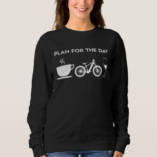 Kaffee E Bike Fahrräder Elektrisches MTB Wein Sweatshirt