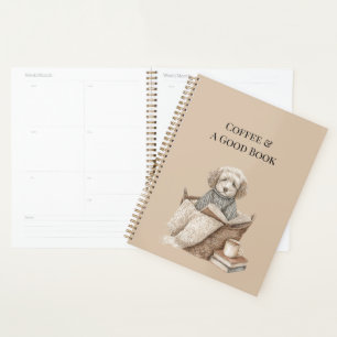 Kaffee & Ein Gutes Buch Hundekorb Planer