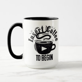 Kaffee einfügen, um mit einem lustigen Kaffee zu b Tasse