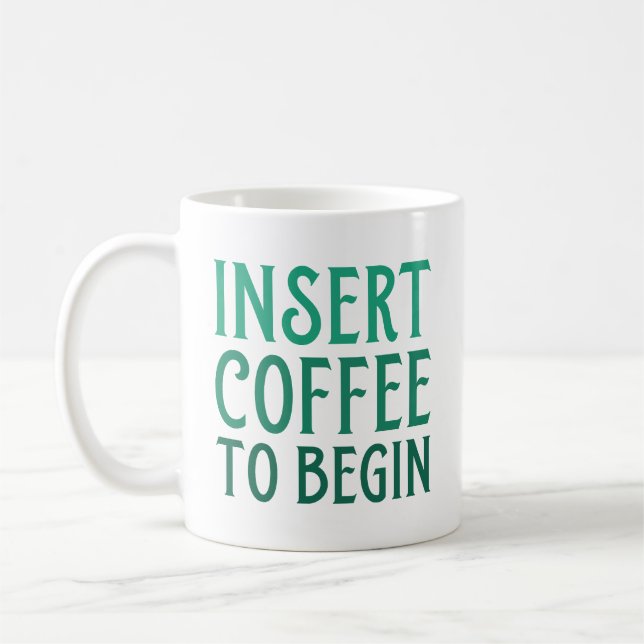 Kaffee einlegen, um zu beginnen kaffeetasse (Links)