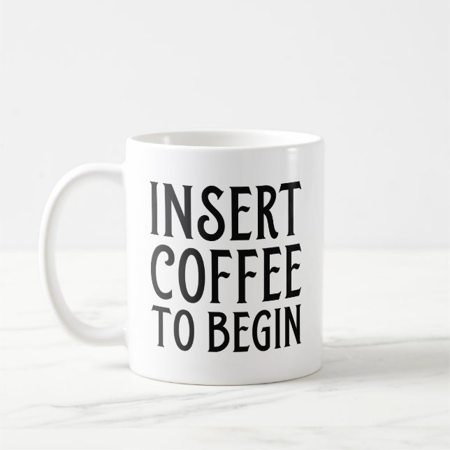 Kaffee einlegen, um zu beginnen kaffeetasse (Links)