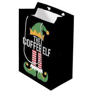 Kaffee Elf Familie Matching Group Weihnachten Mittlere Geschenktüte