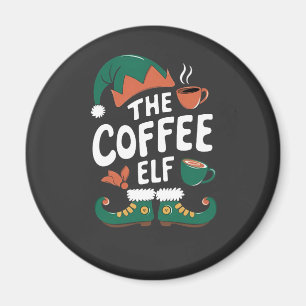 Kaffee-Elf Weihnachten Lustig Koffein Weihnachten Magnet