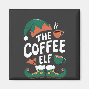 Kaffee-Elf Weihnachten Lustig Koffein Weihnachten  Magnet