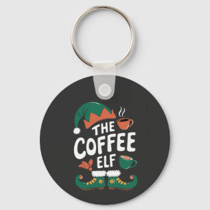 Kaffee-Elf Weihnachten Lustig Koffein Weihnachten Schlüsselanhänger