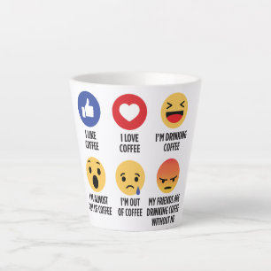 Kaffee Emojis Milchtasse