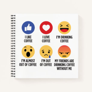 Kaffee Emojis Notizbuch