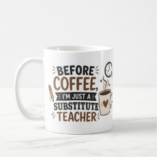 Kaffee-Ersatzlehrer Lustiger Kaffeebecher Kaffeetasse