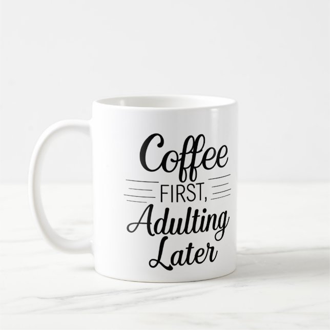 Kaffee Erste Erwachsenwerden Spätere Tasse (Links)