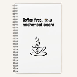 Kaffee Erste Mutterschaft Zweite - Fette Typografi Notizbuch