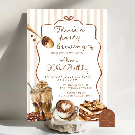 Kaffee Es gibt ein Party, das Geburtstag braut Einladung