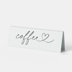 Kaffee-Etikett Hochzeit Getränkebar Acryl-Schild Tischaufsteller