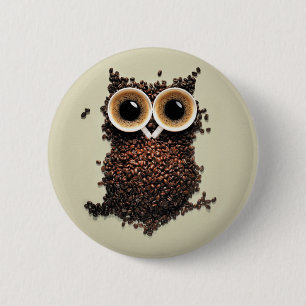 Kaffee-Eule Button