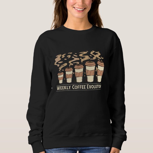 Kaffee Evolution Kaffee Sweatshirt (Vorderseite)