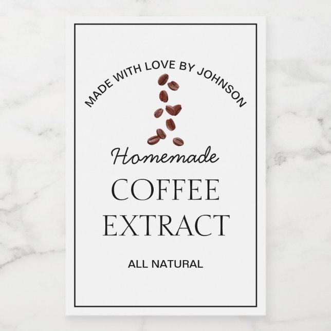 Kaffee-Extraktionssiegel Weinetikett (Einzelnes Label)