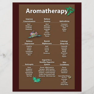 Kaffee farbiger Aromatherapy-Diagramm-Flyer Flyer