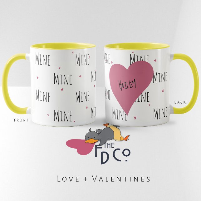 Kaffee Fiend Teetotaler "Mine" Herz Liebe Tasse (Von Creator hochgeladen)