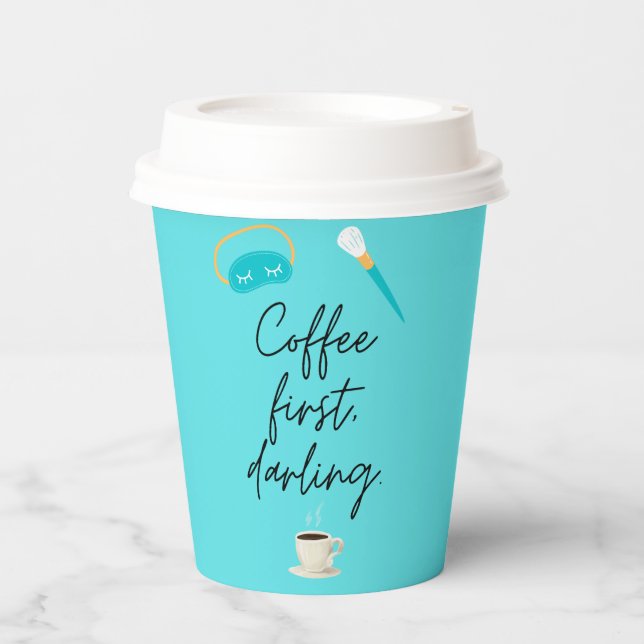 Kaffee First Darling Pappbecher (Vorderseite)