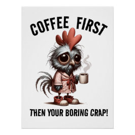 Kaffee First Meme Poster